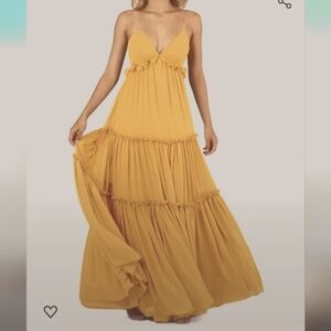 SORELLA VITA Harvest Gold Chiffon Gown Style #9508